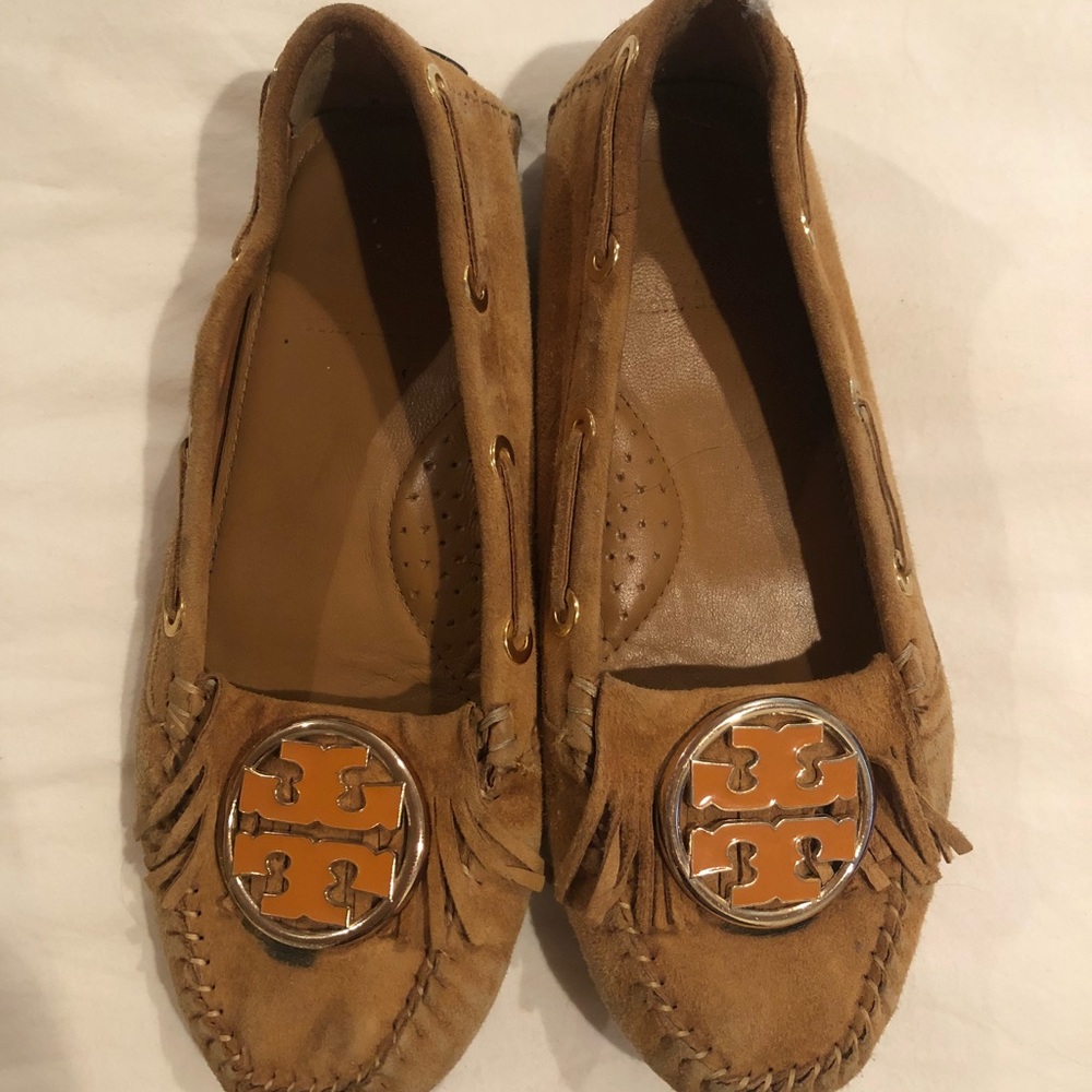 Tory Burch tan moccasins